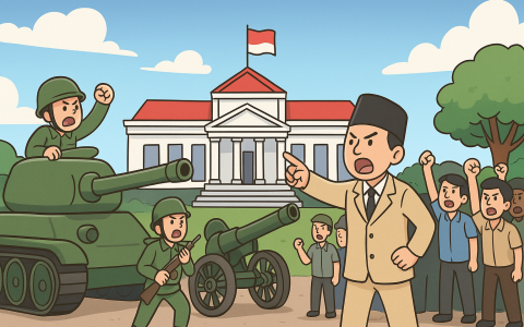 Ilustrasi Peristiwa 17 Oktober 1952. [ChatGPT]