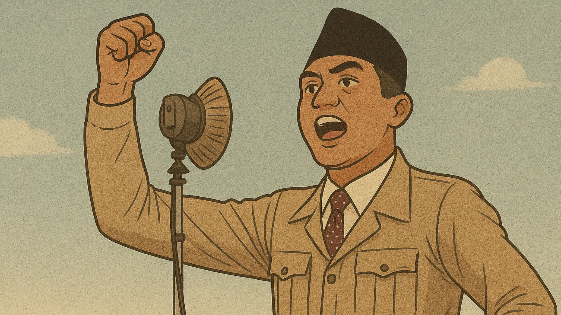 Ilustrasi Sukarno. [ChatGPT]
